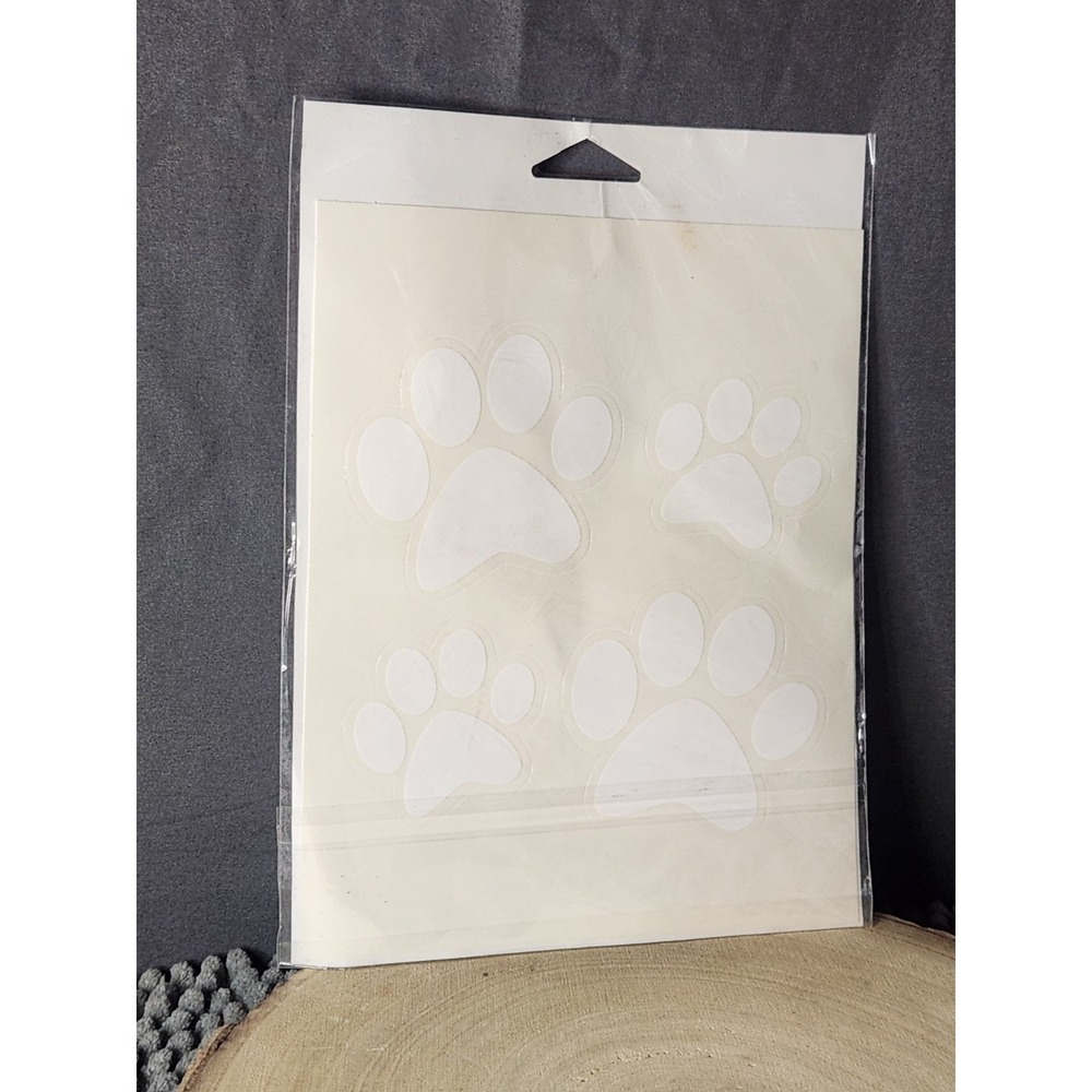 Pet Paw Prints 4 Pk Cat Dog Kitten Puppy Vinyl‎ Decal Car Window Bumper Sticker - Picture 5 of 5